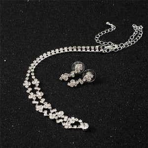 Crystal Stunning Round Necklace and Earrings